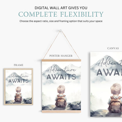 Adventure Nursery Prints, Woodland Animals Wall Decor, Bear & Fox Art - WildfieldPrints