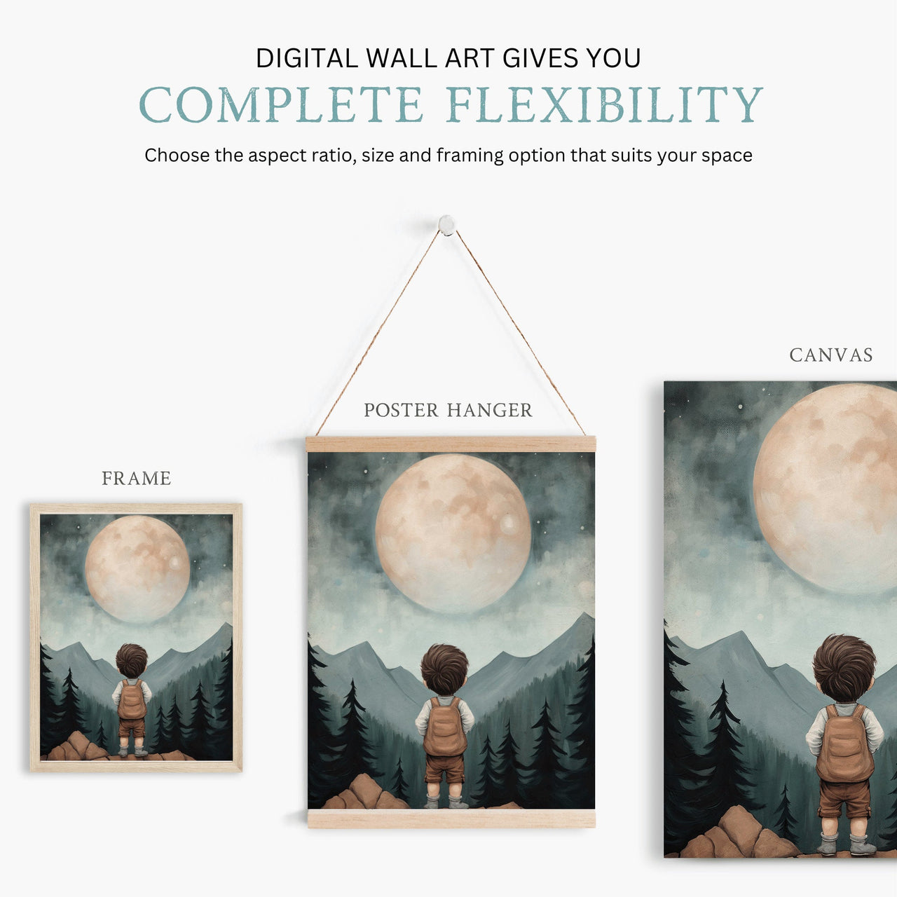 Adventure Wall Art – Nature Boys Room Decor