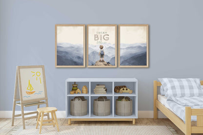 Adventure Prints, Outdoor Nursery Decor, Dream Big Quote - WildfieldPrints