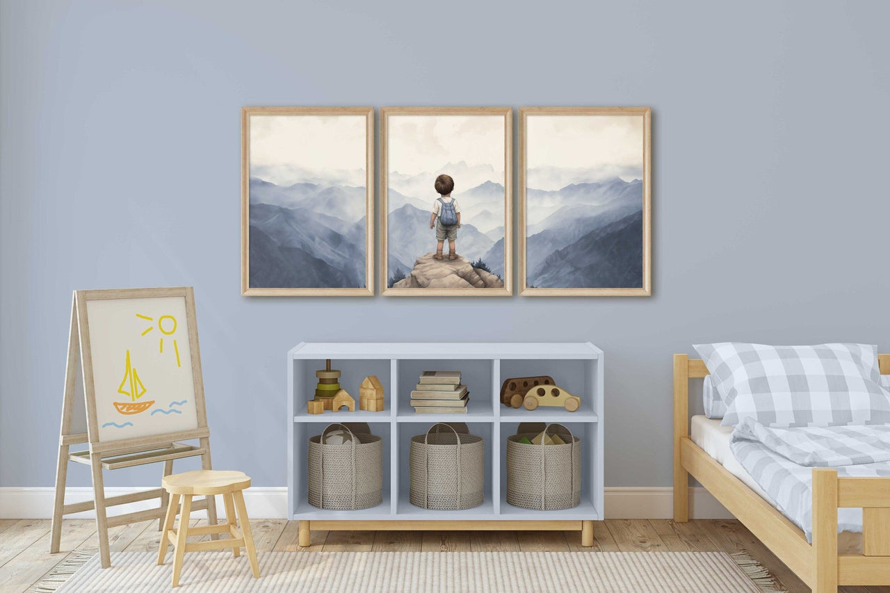 Explorer's Dream Wall Art – Nature Boys Room Decor • Set of 3