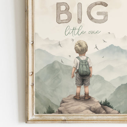 Adventure Quote Print, Dream Big Little One, Explorer Nursery Decor - WildfieldPrints