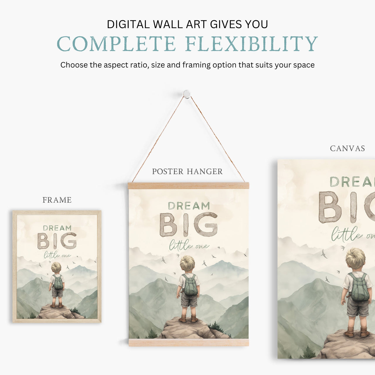 Explorer Nursery Print – Adventure Boys Room Wall Art