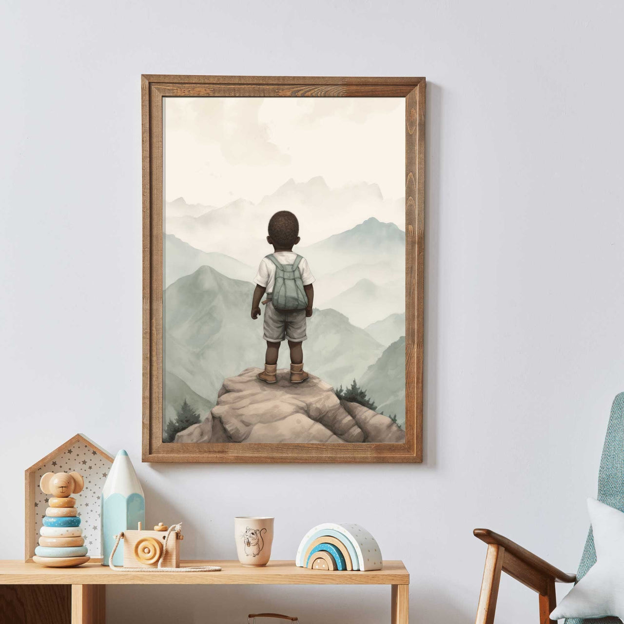 African American Explorer Print – Adventure Boys Room Wall Art