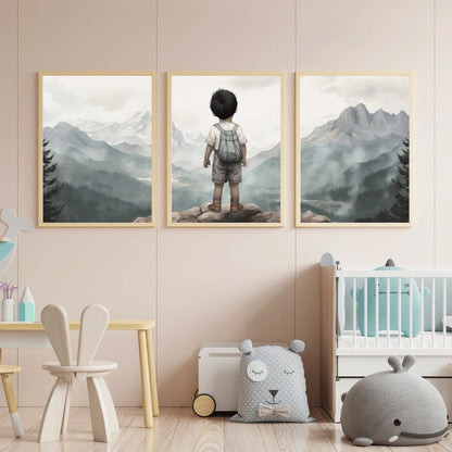 Adventure Toddler Decor, Boy's Nursery Wall Art, Nature - Themed Decor - WildfieldPrints