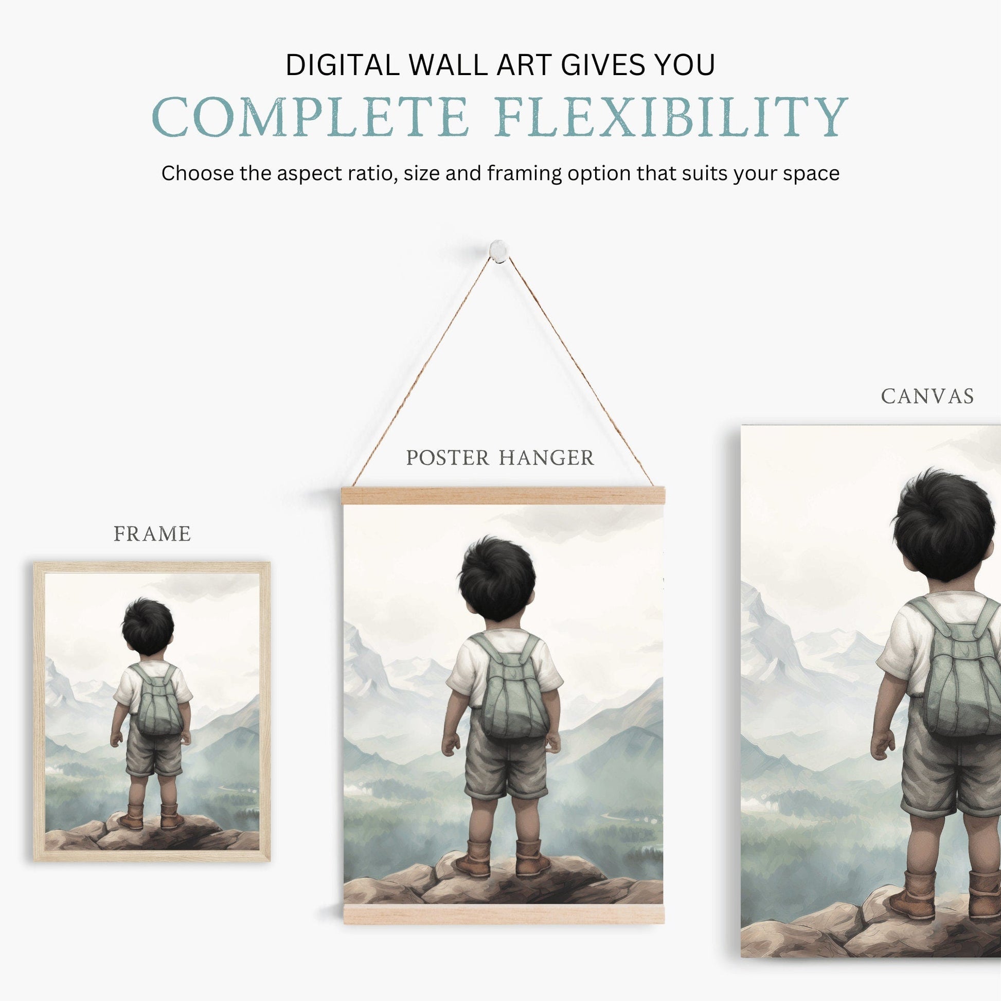 Adventure Toddler Decor, Boy's Nursery Wall Art, Nature - Themed Decor - WildfieldPrints