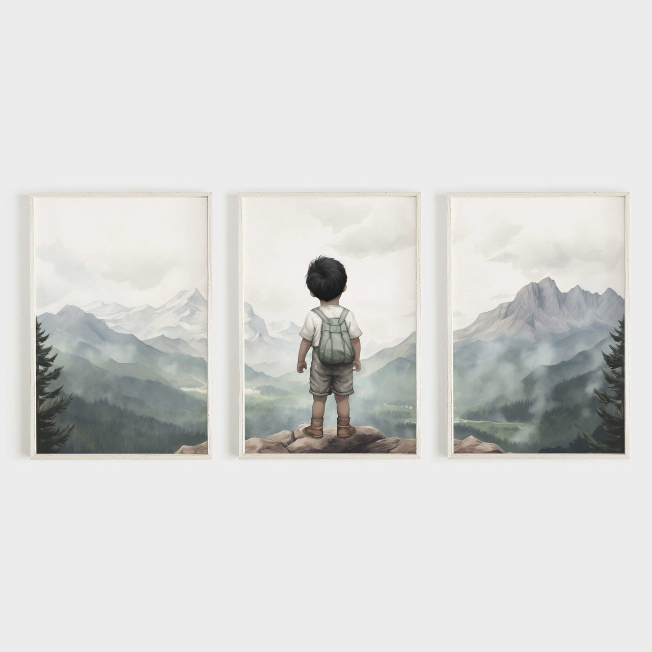 Adventure Wall Art – Nature Boys Room Decor • Set of 3