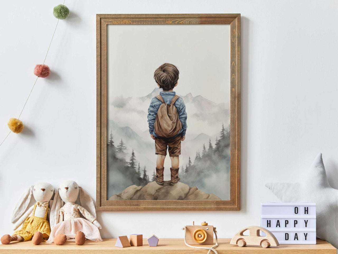Mountain Wall Art – Adventure Boys Room Decor