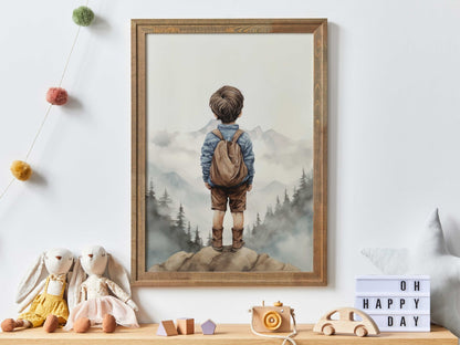 Adventure Toddler Decor, Boys Room Wall Art, Mountain Nursery Prints - WildfieldPrints