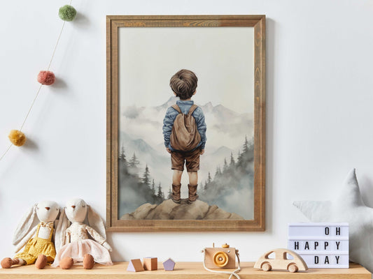 Adventure Toddler Decor, Boys Room Wall Art, Mountain Nursery Prints - WildfieldPrints