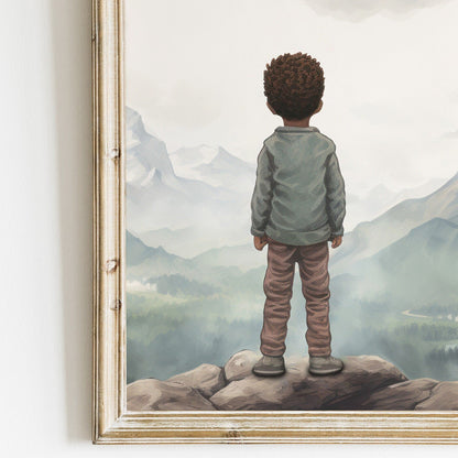 Adventure Toddler Decor, Mountain Nursery Art, Outdoors Themed Room - WildfieldPrints