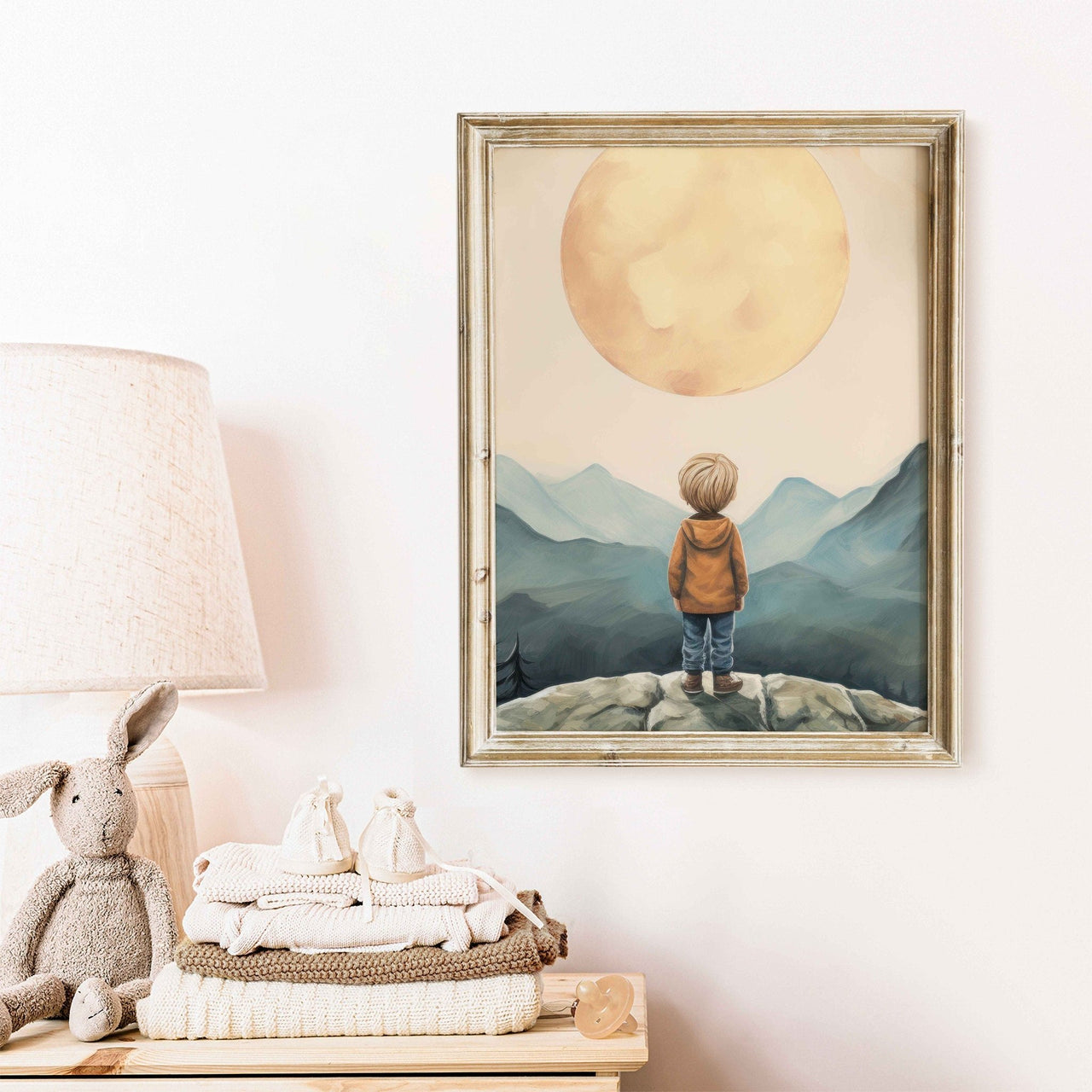 Sunset Adventure Wall Art – Vintage Boys Room Print