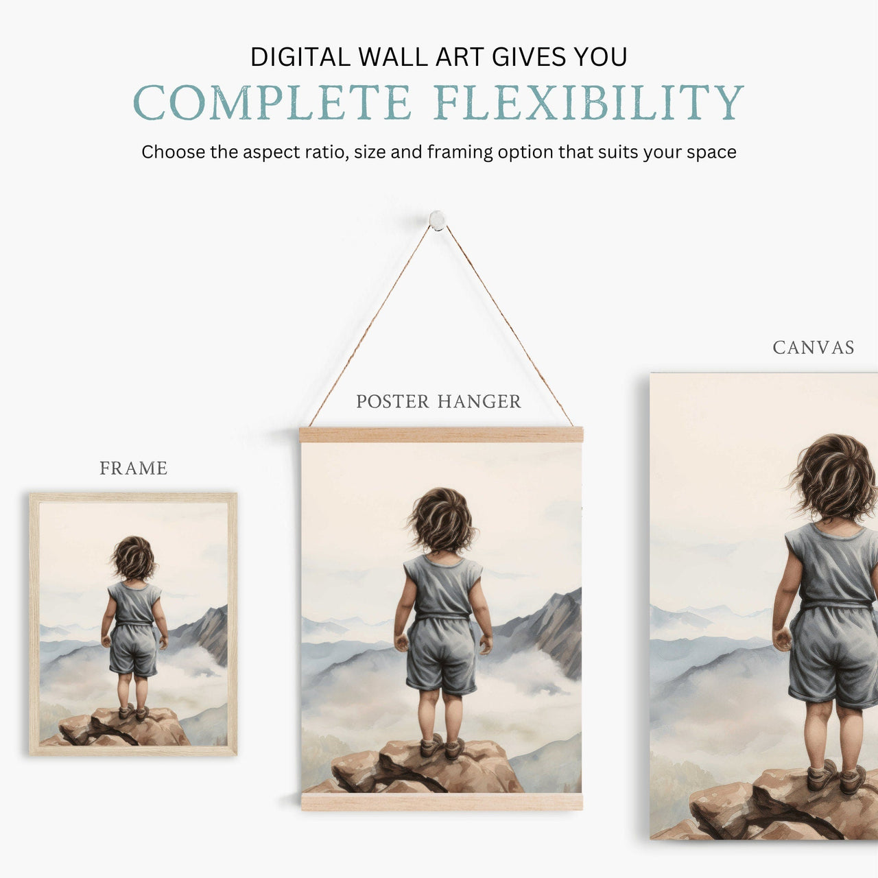 Spirited Toddler Wall Art – Adventure Girls Room Print • Set of 3