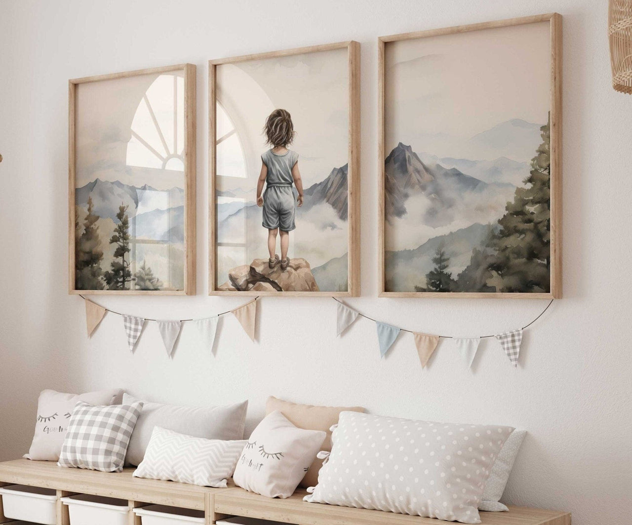 Spirited Toddler Wall Art – Adventure Girls Room Print • Set of 3