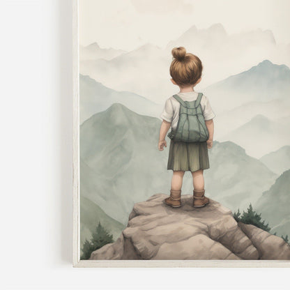 Adventure Toddler Decor, Vintage Nursery Wall Art, Camping & Hiking Theme - WildfieldPrints