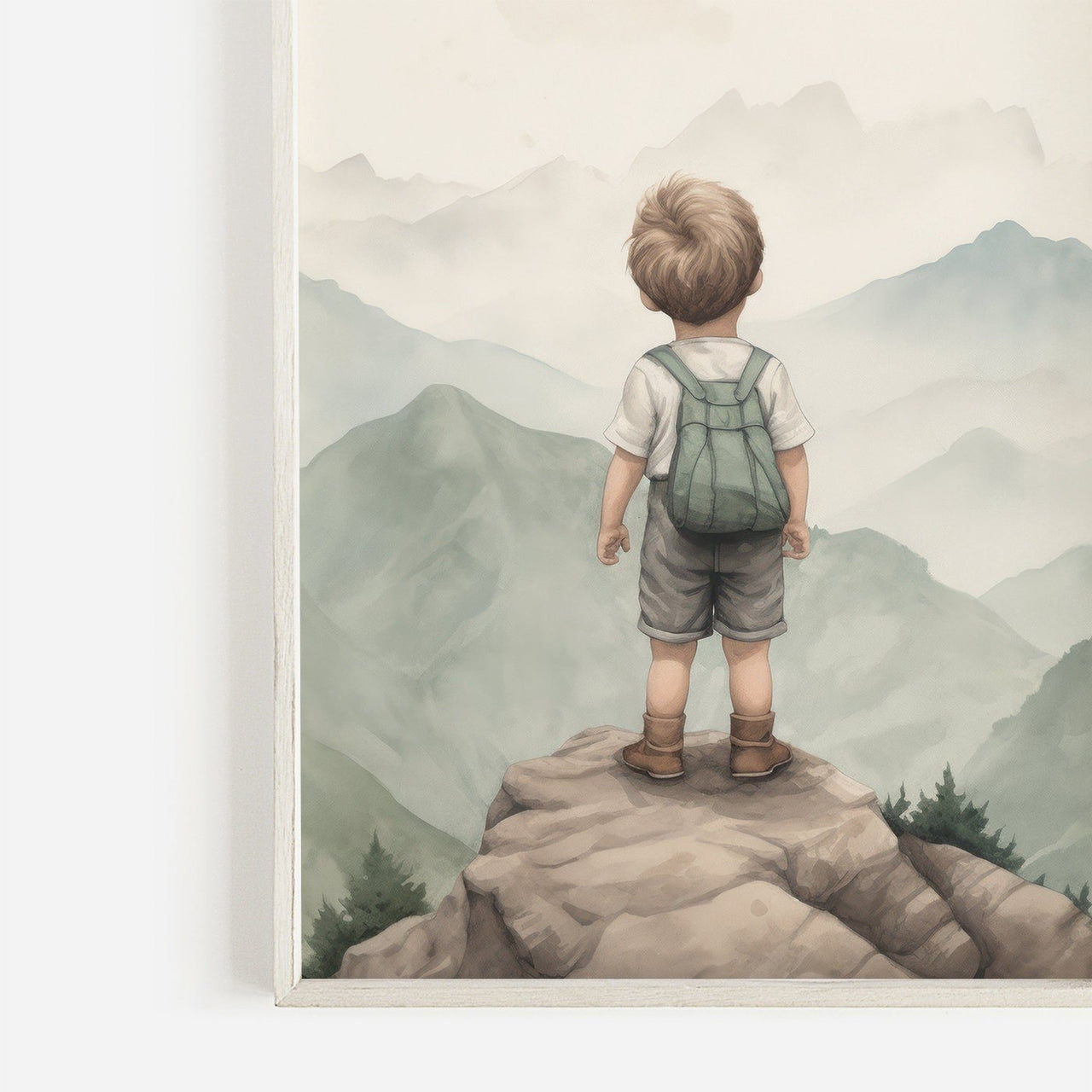 Mountain Wall Art – Adventure Boys Room Print