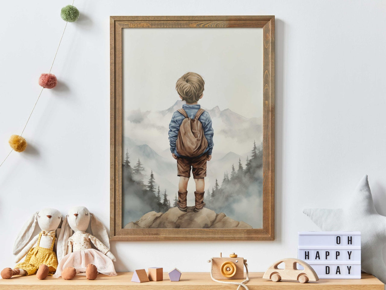 Mountain Wall Art – Adventure Boys Room Decor