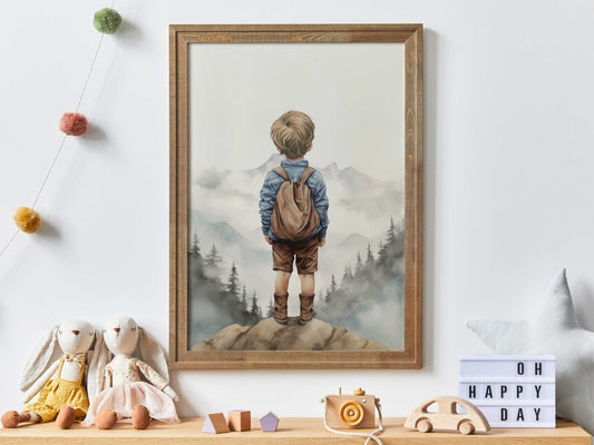 Adventure Wall Art for Boys, Mountain Decor for Toddler Rooms - WildfieldPrints