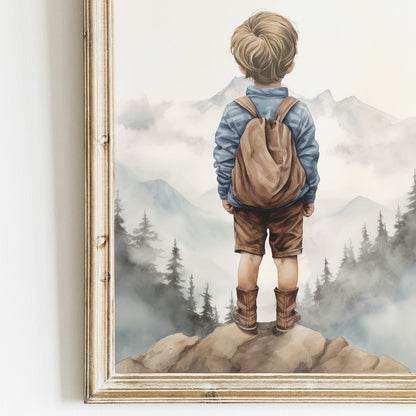 Adventure Wall Art for Boys, Mountain Decor for Toddler Rooms - WildfieldPrints