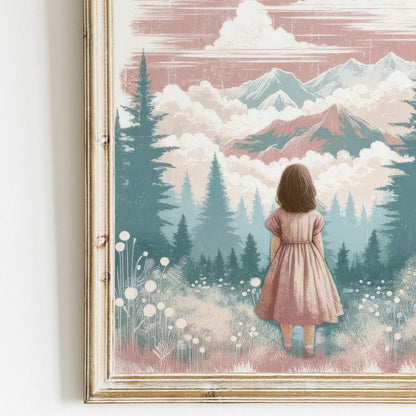 Adventure Wall Art for Girls, Nature - Themed Toddler Room Decor - WildfieldPrints