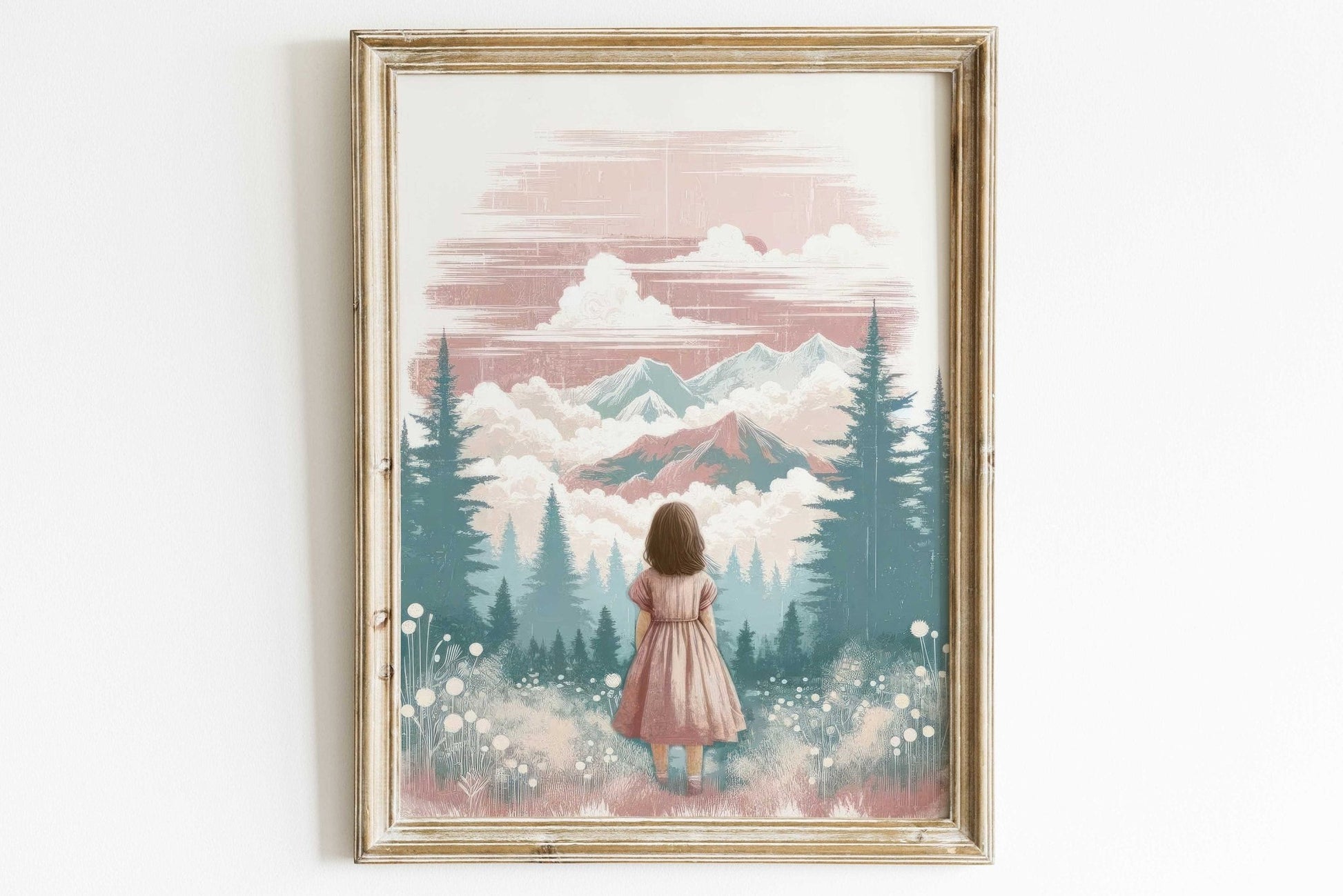 Adventure Wall Art for Girls, Nature - Themed Toddler Room Decor - WildfieldPrints
