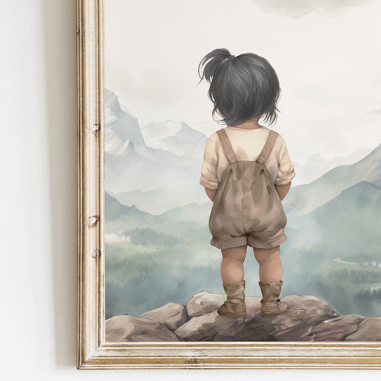 Mountain Wall Art – Adventure Girls Room Decor • Set of 3