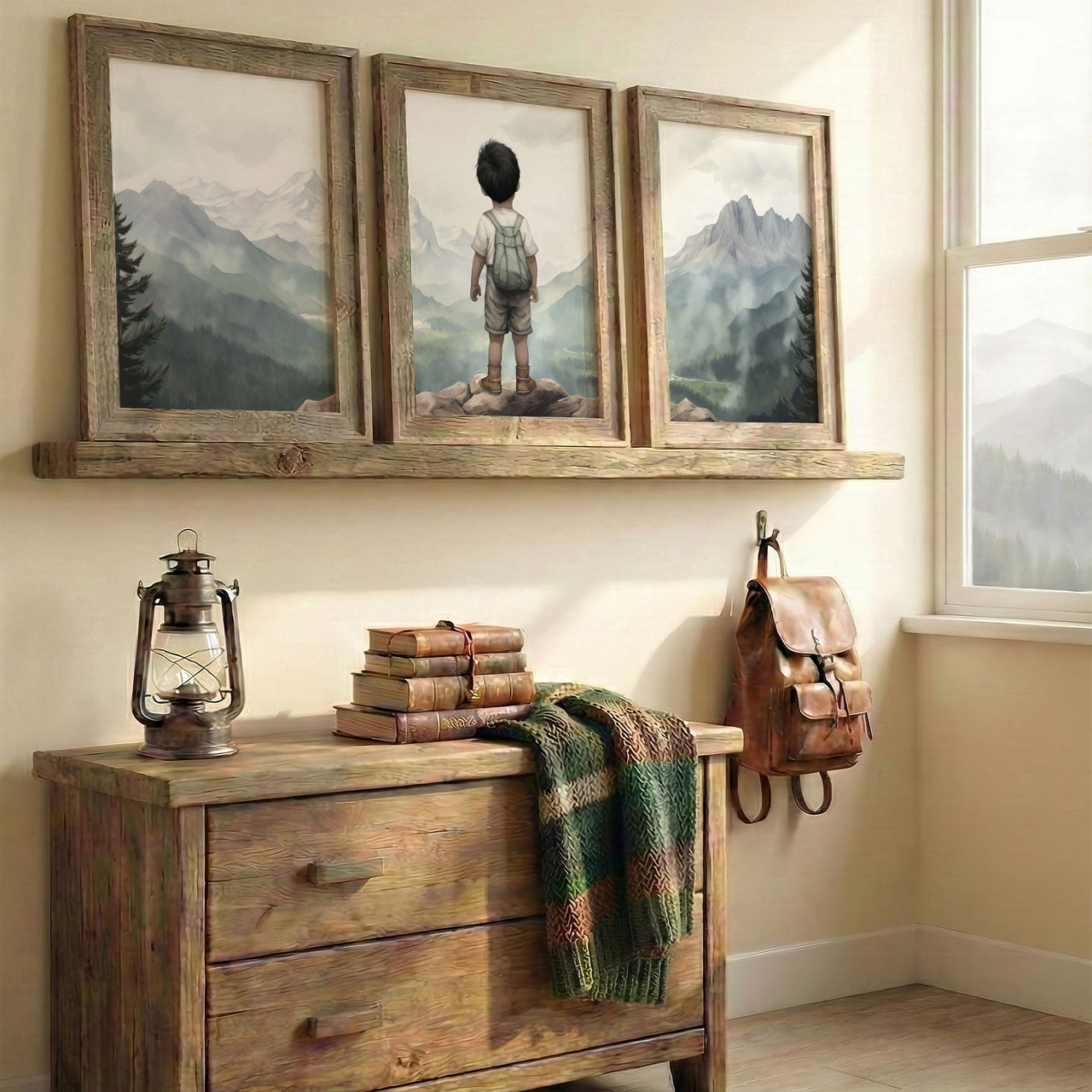 Adventure Wall Art – Nature Boys Room Decor • Set of 3