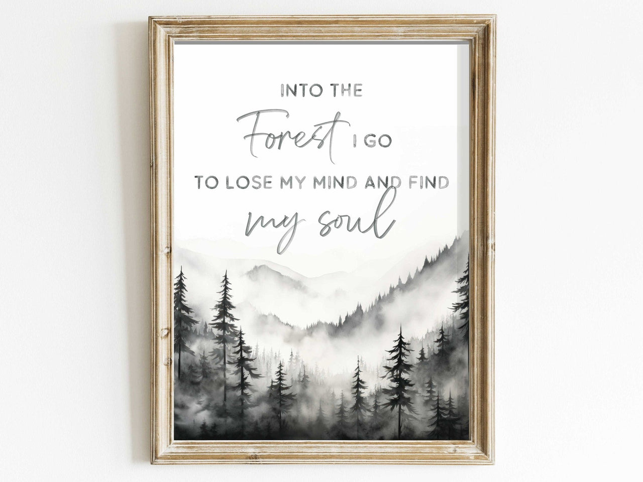 Forest Print – Nature Living Room Wall Decor