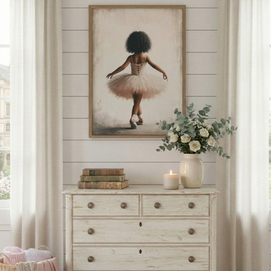 African - American Ballerina Print – Dance Girls Room Wall Art