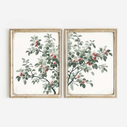 Apple Tree Print, Rustic Kitchen Wall Decor, Nature Artwork - WildfieldPrints