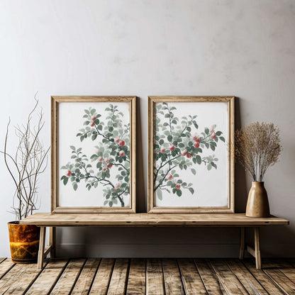 Apple Tree Print, Rustic Kitchen Wall Decor, Nature Artwork - WildfieldPrints