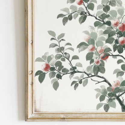 Apple Tree Print, Rustic Kitchen Wall Decor, Nature Artwork - WildfieldPrints
