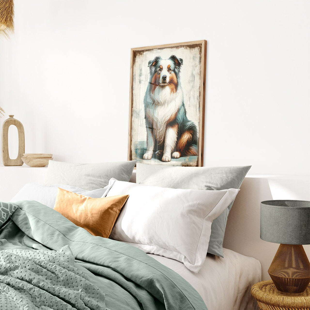 Australian Shepherd Print – Dog Wall Decor for Living Room