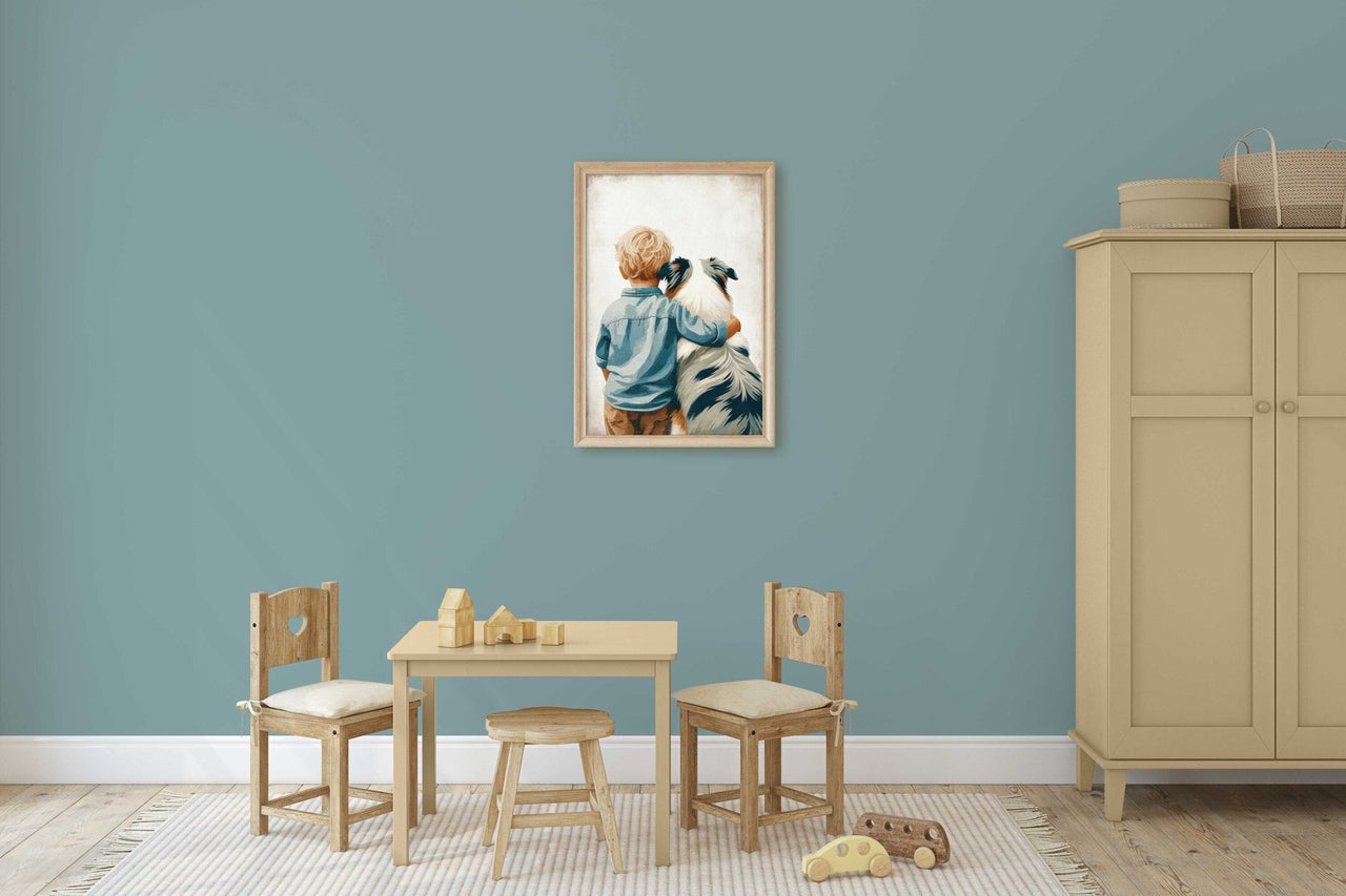 Australian Shepherd Print – Dog Boys Room Wall Art