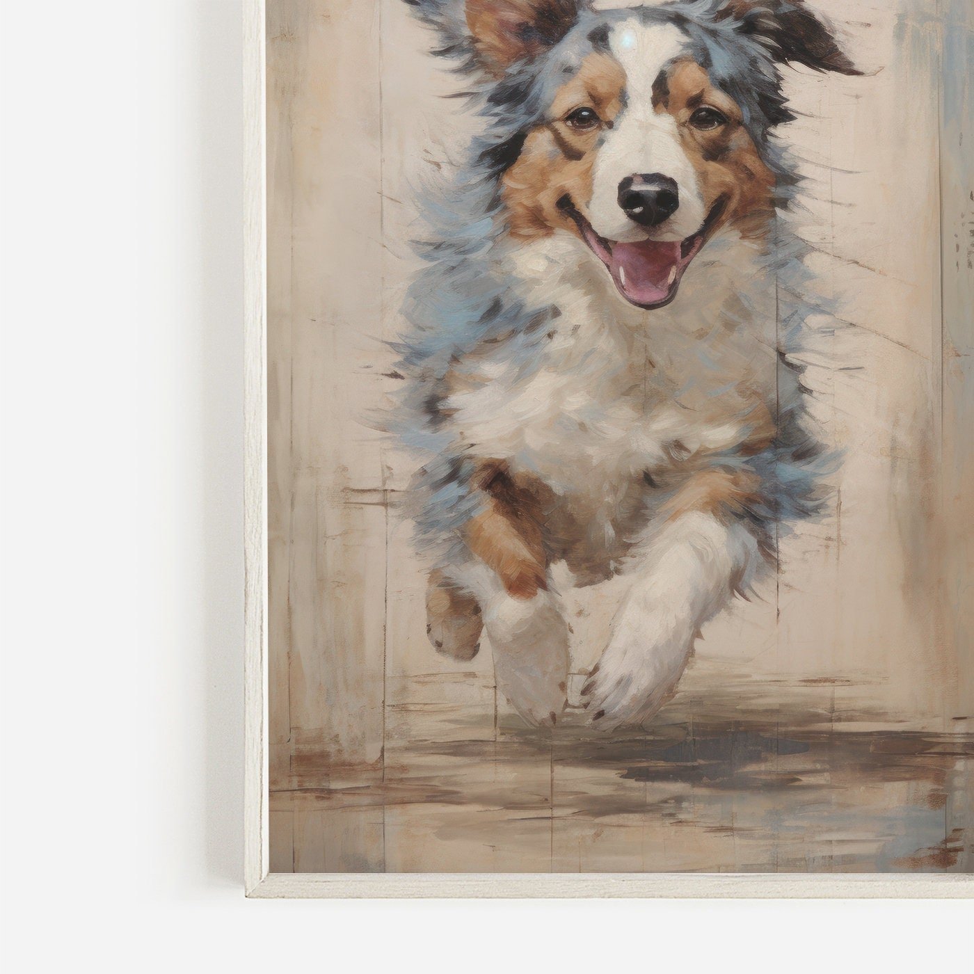 Australian Shepherd Wall Art, Farmhouse Dog Decor, Aussie Gift - WildfieldPrints