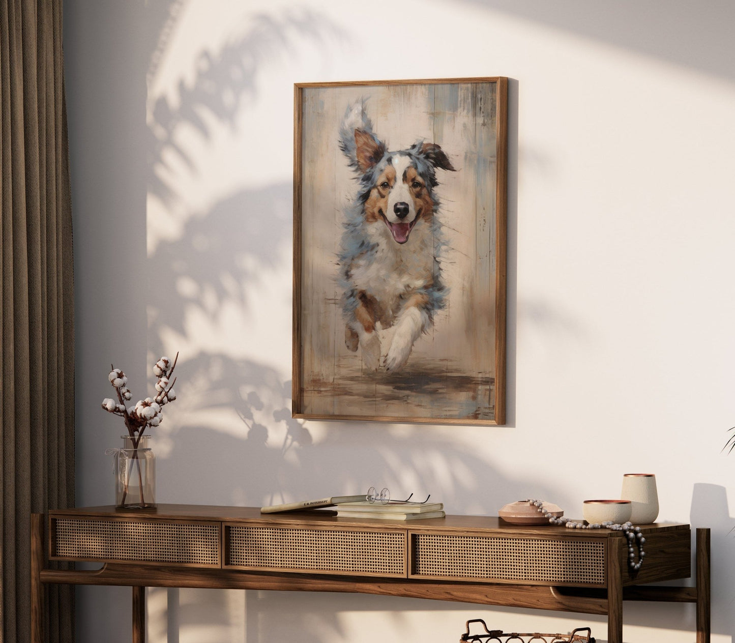 Australian Shepherd Wall Art, Farmhouse Dog Decor, Aussie Gift - WildfieldPrints