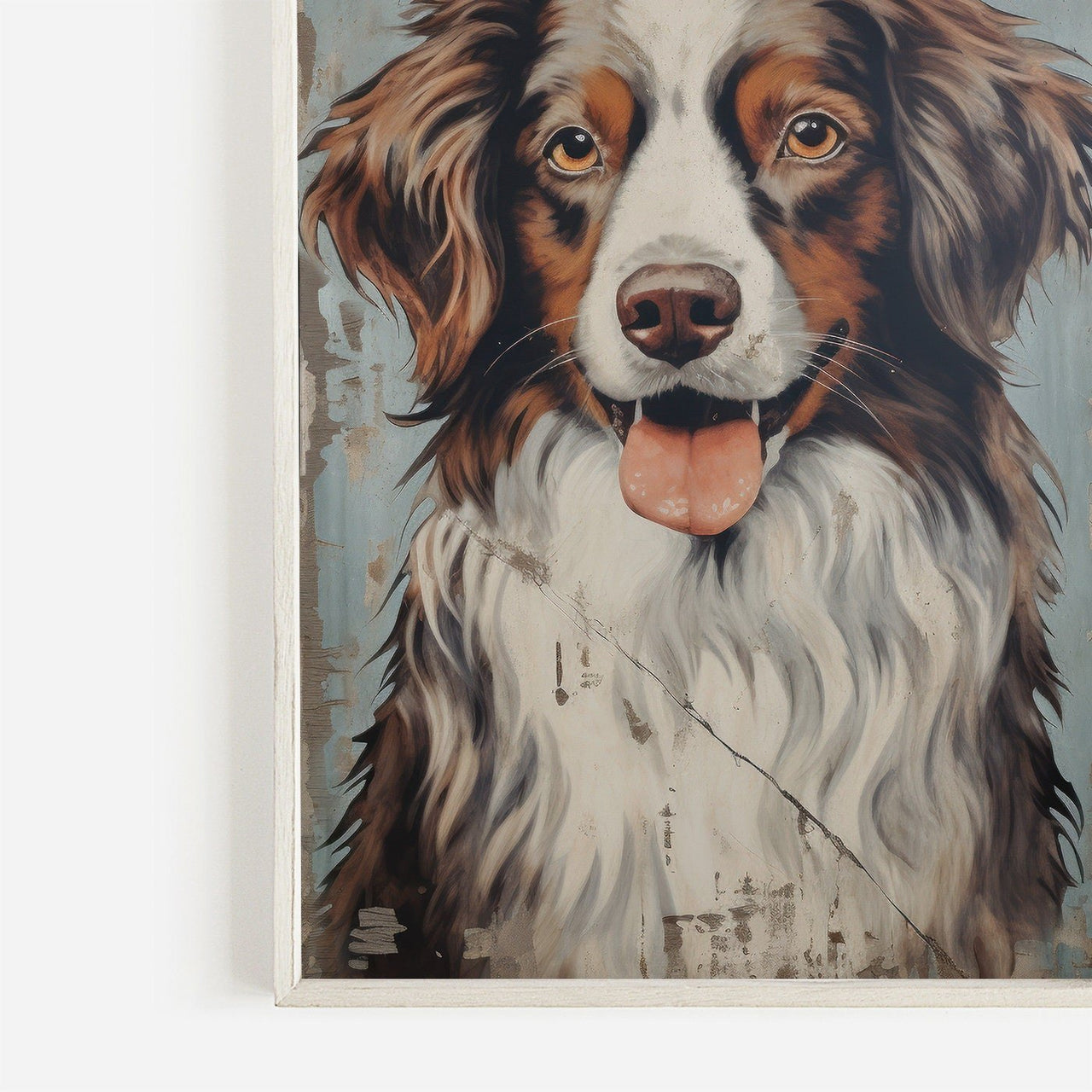 Australian Shepherd Wall Art – Dog Living Room Print