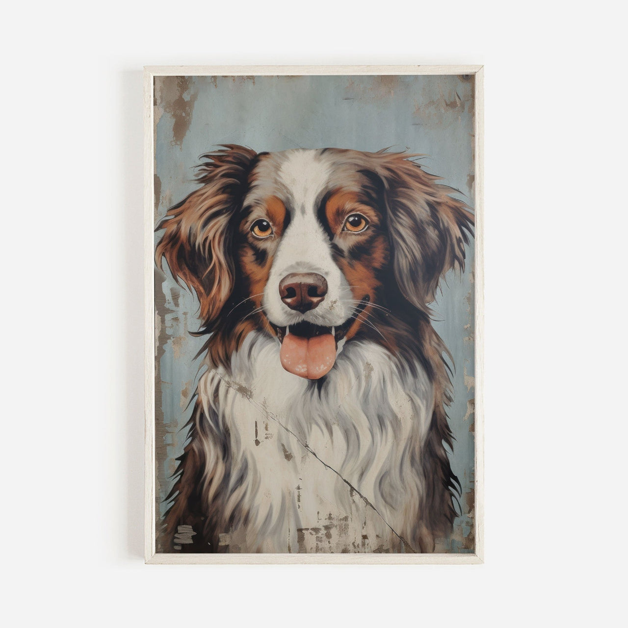 Australian Shepherd Wall Art – Dog Living Room Print