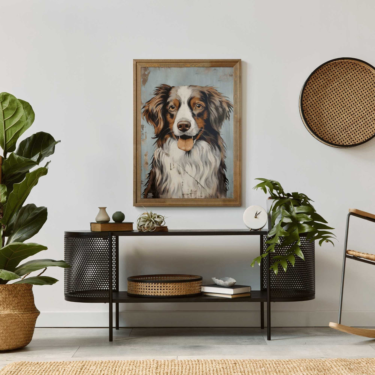 Australian Shepherd Wall Art – Dog Living Room Print