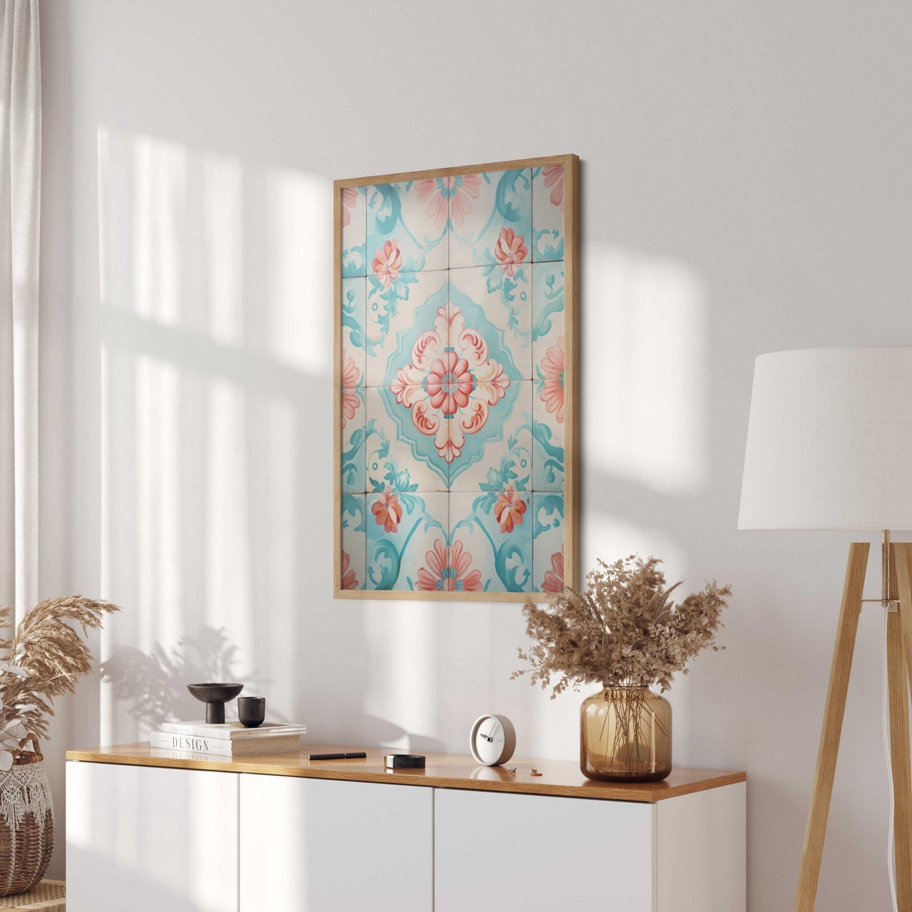 Azulejos Print – Floral Nursery Wall Decor for Kids Room