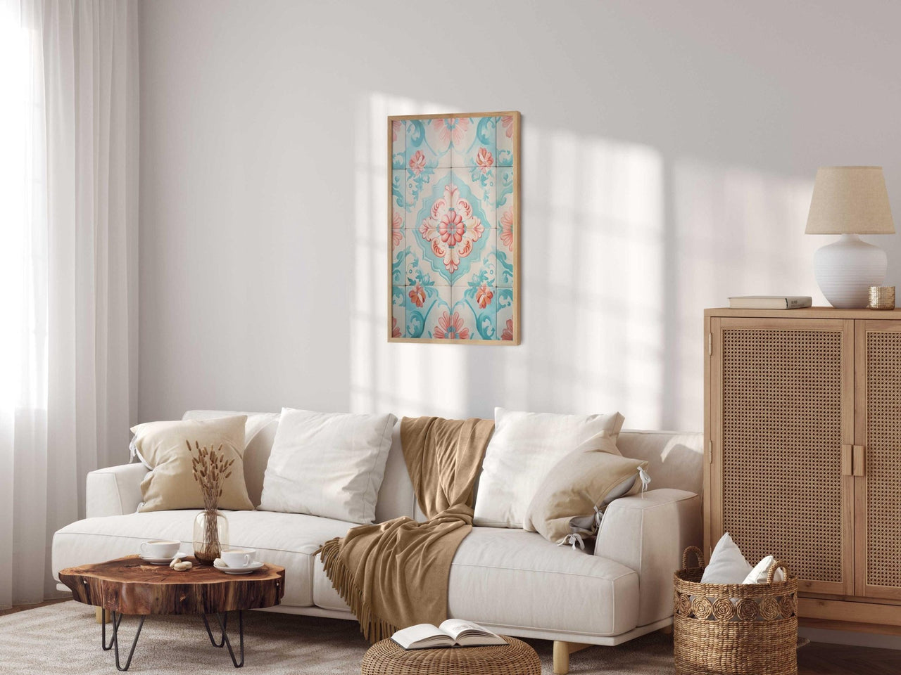 Azulejos Print – Floral Nursery Wall Decor for Kids Room