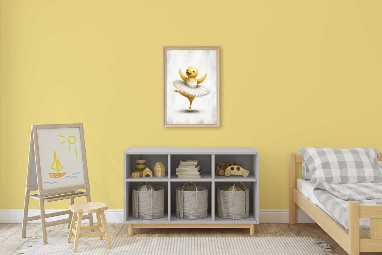 Dancing Duck Wall Art – Animal Nursery Print