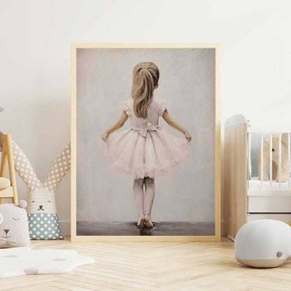 Ballerina Nursery Decor, Pink Room Art, Ballet Dancer Wall Print - WildfieldPrints