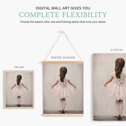 Ballerina Nursery Decor, Vintage Girls Wall Art, Ballet Dancer Print - WildfieldPrints