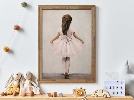 Ballerina Nursery Decor, Vintage Girls Wall Art, Ballet Dancer Print - WildfieldPrints