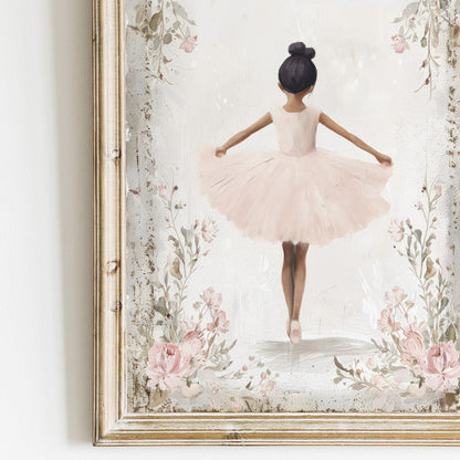 Ballerina Nursery Prints, Vintage Ballet Wall Art, Girly Room Decor - WildfieldPrints