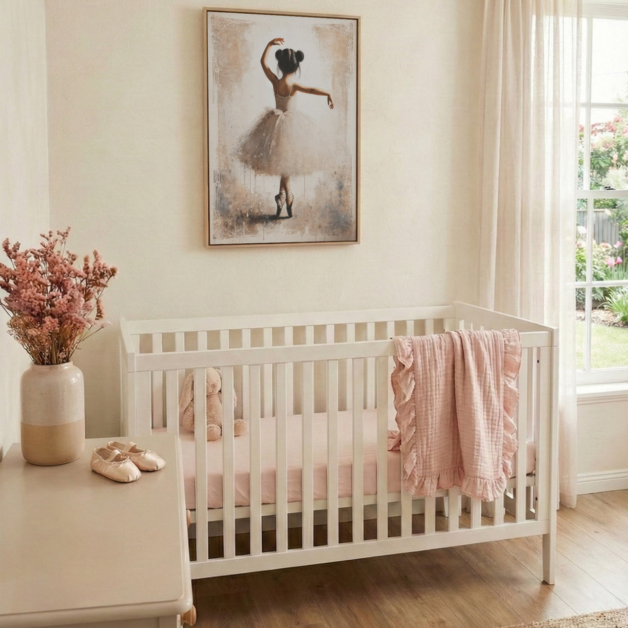 Ballerina Wall Art – Ballet Nursery Print for Girls