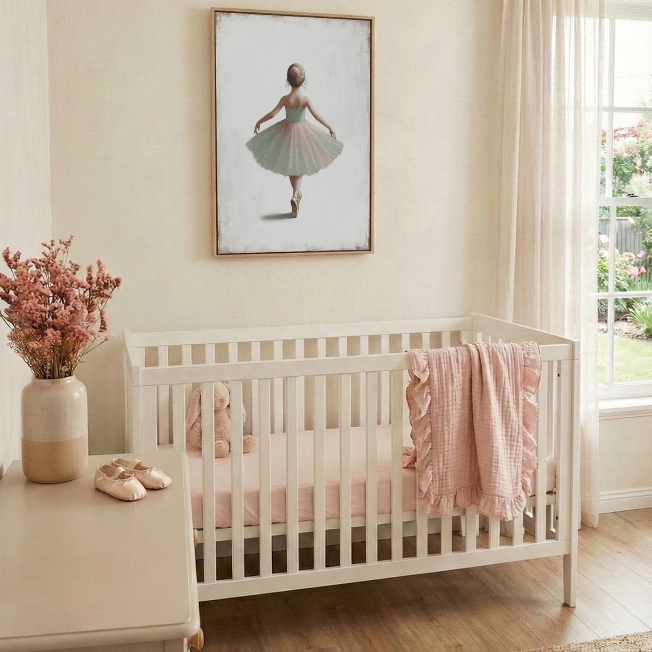 Ballerina Wall Art – Dance Nursery Print for Girls