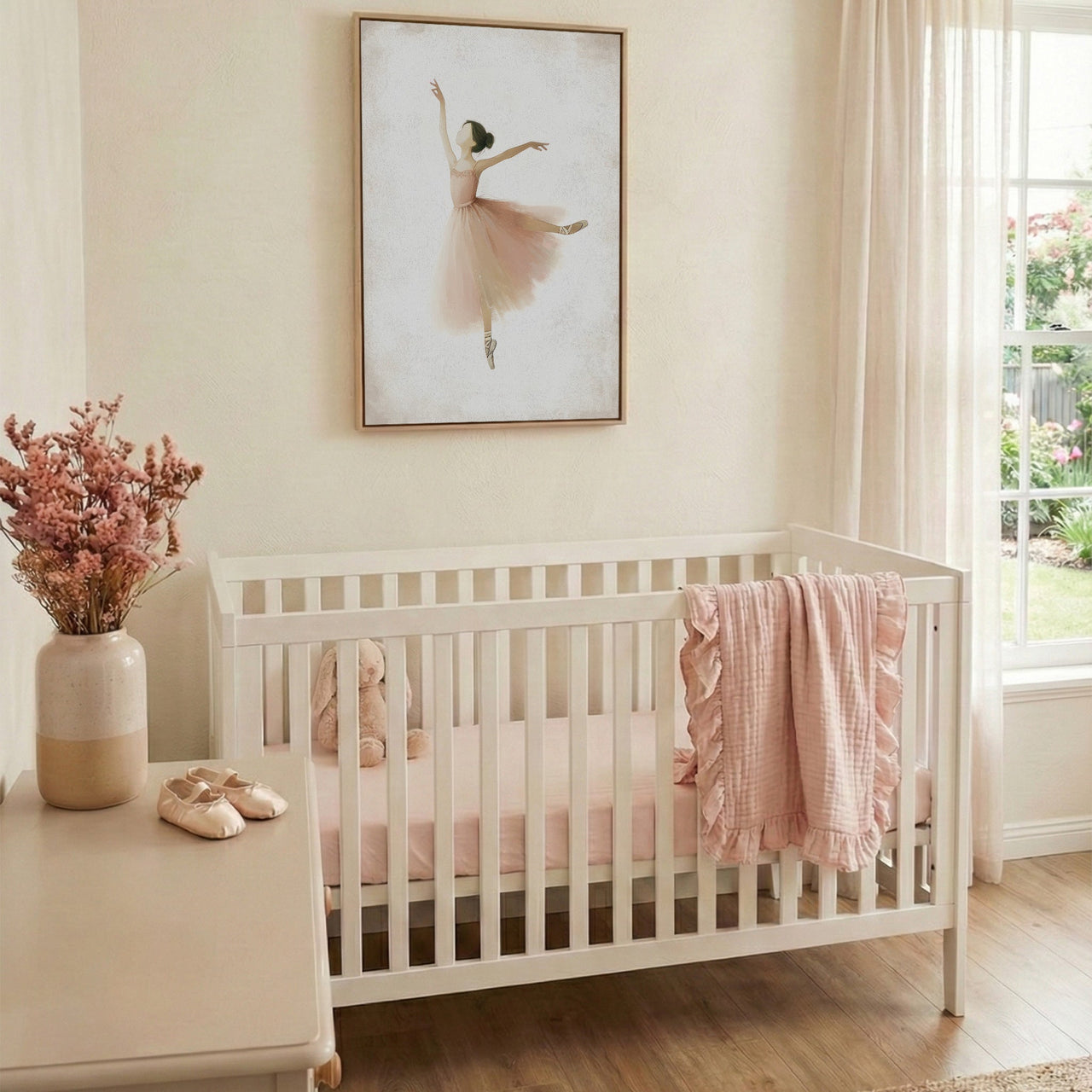 Ballerina Wall Art – Dance Nursery Print for Girls