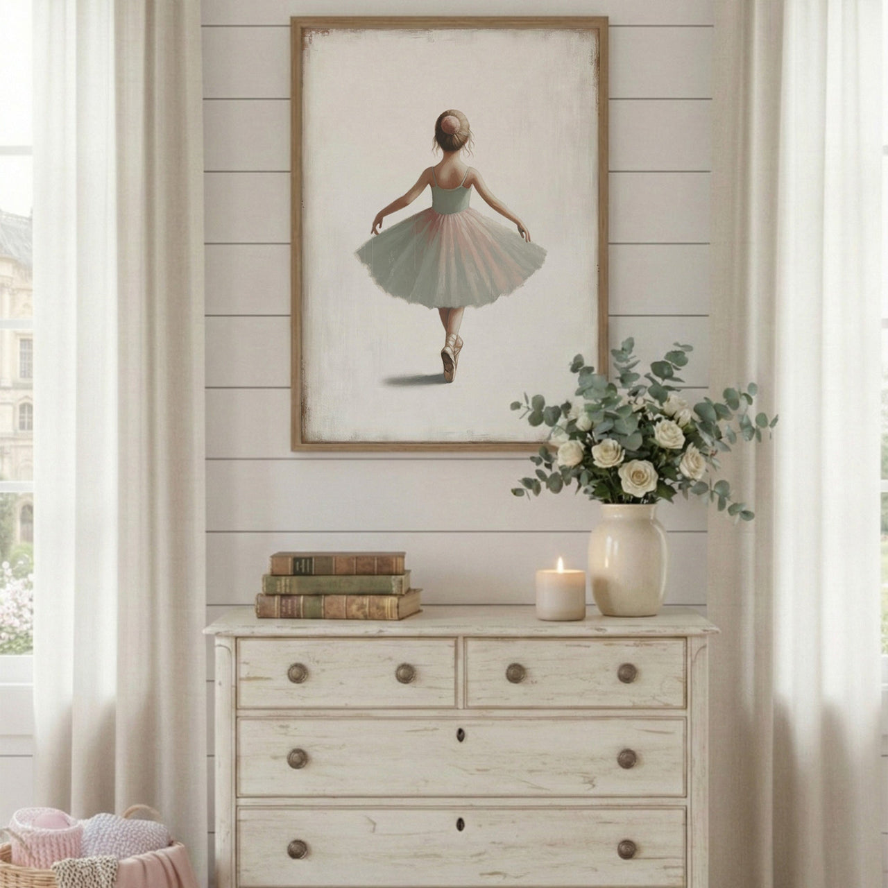 Ballerina Wall Art – Dance Nursery Print for Girls