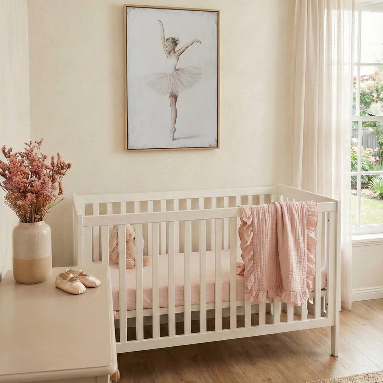 Ballerina Wall Art – Dance Nursery Print for Girls